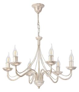 Lampadario a catena ANTON 6xE14/60W/230V bianco patinato