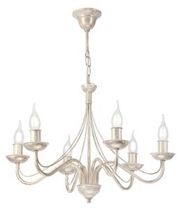 Lampadario a catena ANTON 6xE14/60W/230V bianco patinato