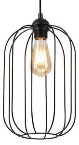 Lampadario a sospensione con cavo DESTELLO 1xE27/15W/230V diam. 21 cm nero
