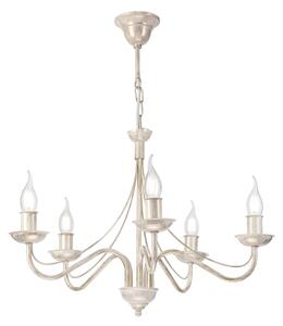 Lampadario a catena ANTON 5xE14/60W/230V, bianco patinato