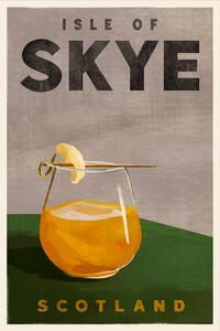 Illustrazione Travel Poster Cocktail Scotland, The Whiskey Ginger