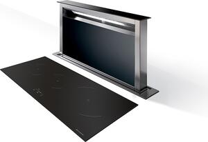 Faber Cappa Cucina Filtrante DownDraft da Incasso a Scomparsa 90 cm colore Inox / Nero - 340.0492.566 Fabula Evo+BK A 90