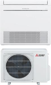 MITSUBISHI Climatizzatore a Console 9000 Btu Inverter Monosplit Condizionatore con Pompa di Calore Classe A++/A+ Gas R32 (Unit Interna + Unit Est