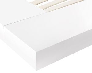 Letto in Legno di colore Bianco Stile Giapponese con Rete a Doghe 160 x 200 cm camera da letto Beliani