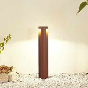 Lucande Lampione a LED Raiku, color ruggine, alluminio, 65 cm