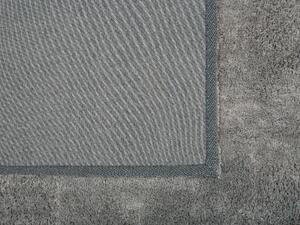 Tappeto Shaggy in misto cotone e poliestere grigio 200 x 300 cm soffice pelo denso Beliani