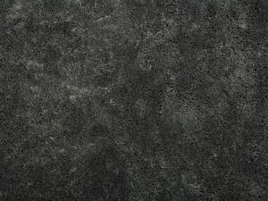 Tappeto shaggy in cotone grigio scuro in misto poliestere 140 x 200 cm soffice pelo denso Beliani