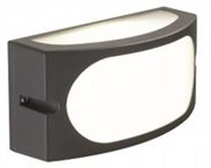 Applique Esterno Contemporanea Dive Alluminio E Termoplastica Grigio 1 Luce E27