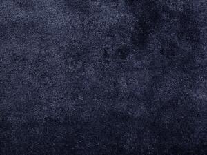 Tappeto Shaggy in misto cotone e poliestere blu 140 x 200 cm a pelo soffice e denso Beliani