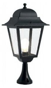 Paletto Da Cancello Contemporaneo Mito Alluminio E Vetro Nero 1 Luce E27