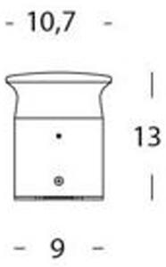 Applique Da Esterno Moderna Kep Alluminio E Termoplastica Caffè Led 9W 4000K