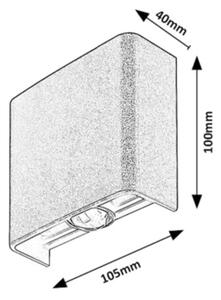 Rabalux 77191 - Applique da parete per esterni LED PORTEL 2W/230V 2000/2700/4000K IP65