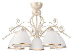 Brilagi - Lampadario LED a montaggio superficiale ANTICO 5xE27/60W/230V 3000K bianco patinato