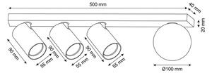 Brilagi - Faretto SELE BALL 3xGU10/30W/230V + 1xG9/10W nero