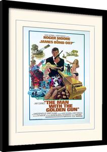 Quadro James Bond - Man With Golden Gun, Poster Incorniciato