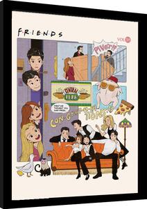 Quadro Friends 30 Years - Comic, Poster Incorniciato