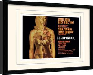 Quadro James Bond - Goldfinger Projection, Poster Incorniciato