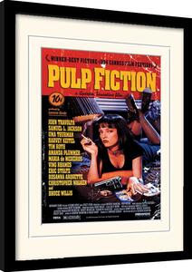 Quadro Pulp Fiction - Uma On Bed, Poster Incorniciato