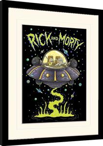 Quadro Rick and Morty - Ufo, Poster Incorniciato