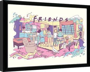 Quadro Friends 30 Years - Watercolour, Poster Incorniciato