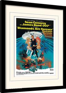 Quadro James Bond - Diamods Are Forever 2, Poster Incorniciato
