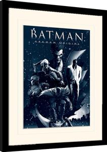 Quadro Batman Akham Origins - Montage, Poster Incorniciato