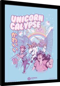Quadro Ilustrata - Unicorncalypse, Poster Incorniciato