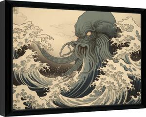 Quadro Wave Collection - Cthulhu Wave, Poster Incorniciato