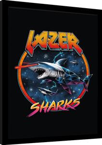 Quadro Vincent Trinidad - Lazer Sharks, Poster Incorniciato