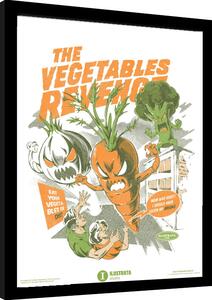 Quadro Ilustrata - Eat Your Vegetables, Poster Incorniciato