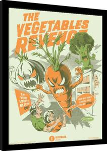 Quadro Ilustrata - The Vegetables Revenge, Poster Incorniciato