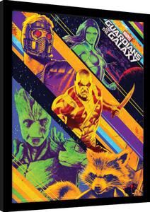 Quadro Guardians of the Galaxy - Character Collage, Poster Incorniciato