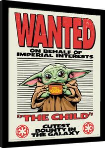 Quadro D100 Star Wars - Grogu Wanted, Poster Incorniciato