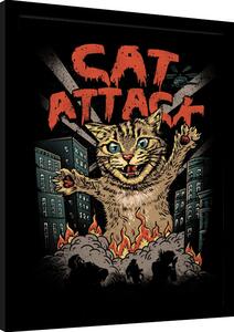 Quadro Vincent Trinidad - Cat Attack, Poster Incorniciato