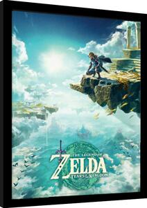 Quadro The Legend of Zelda Tears of the Kingdom - Hyrule Skies, Poster Incorniciato