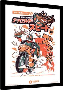 Quadro Ilustrata - Ramen Rider, Poster Incorniciato