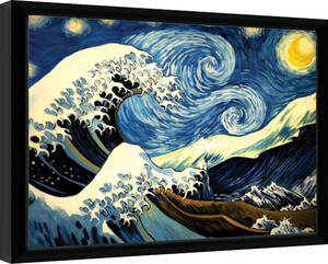 Quadro Wave Collection - Starry Waves, Poster Incorniciato