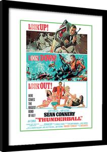 Quadro James Bond - Thunderball Look Out, Poster Incorniciato