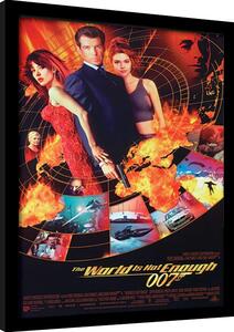 Quadro James Bond - World Not Enough, Poster Incorniciato
