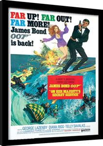 Quadro James Bond - Her Majestys Service, Poster Incorniciato