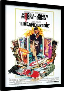 Quadro James Bond - Live and Let Die, Poster Incorniciato
