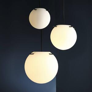 FRANDSEN lampada a sospensione Koi, vetro, bianco/nero, Ø 25 cm