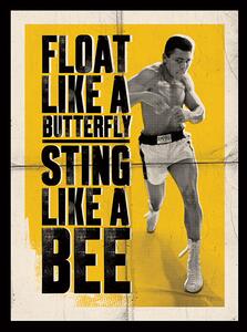 Quadro su tela Muhammad Ali - Float Like a Butterfly, (60 x 80 cm)