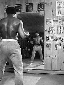 Quadro su tela Muhammad Ali - Mirror, (60 x 80 cm)