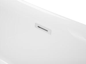 Vasca freestanding in acrilico sanitario bianco lucido singolo 170 x 80 cm ovale dal design moderno Beliani