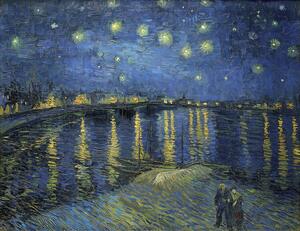 Riproduzione Notte stellata sul Rodano, Vincent van Gogh
