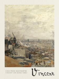 Riproduzione View from Montmartre - Vincent van Gogh, (30 x 40 cm)