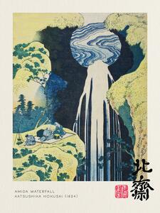 Riproduzione Amida Waterfall Waterfalls of Japan - Katsushika Hokusai