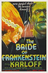 Riproduzione The Bride of Frankenstein Vintage Cinema Retro Movie Theatre Poster Horror Sci-Fi