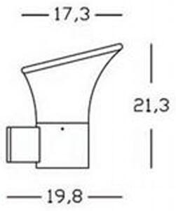 Applique Moderna Belen Alluminio Grafite 1 Luce E27